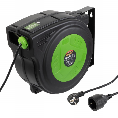 Samonavíjecí prodlužovací kabel, buben Procraft EK25N | EK25N